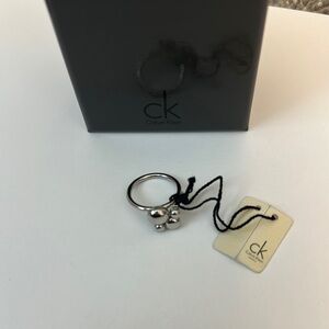 Calvin Klein Silver Ring with Bead Charm